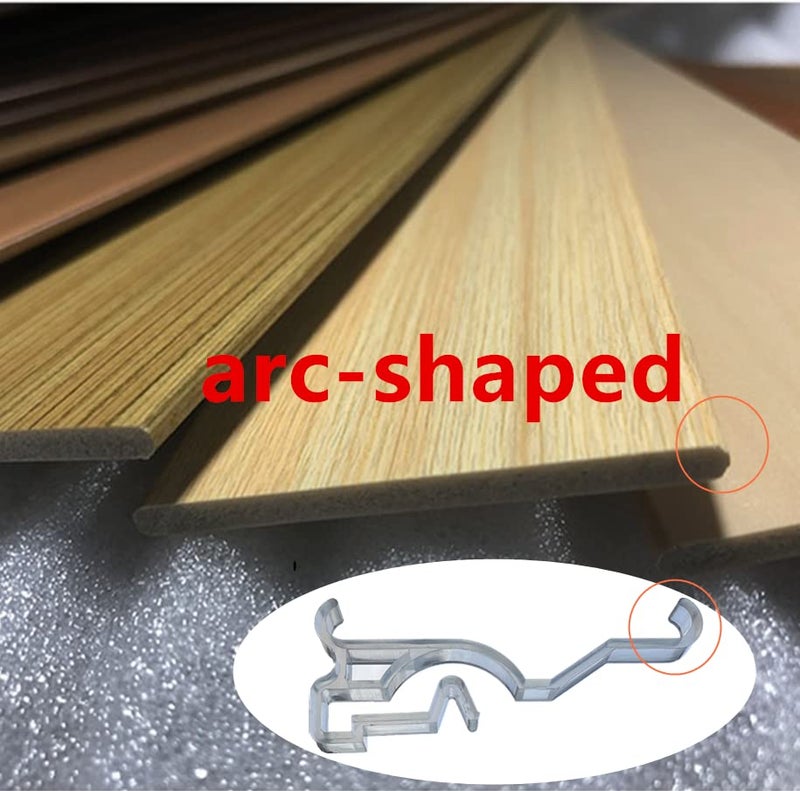 Cutelec Valance Clips 6pcs 2.5" Clear Plastic Hidden Retainer Holder Installation Bracket for 2inch Horizontal Wood and Faux Wood Blinds with a 2-1/2" (64mm) Arc-Shaped Slat - Image 3